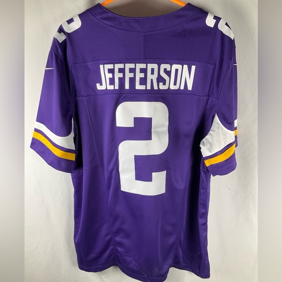 Justin Jefferson Nike On Field Minnesota Vikings Mens XL Purple NFL Jersey - Picture 2 of 13